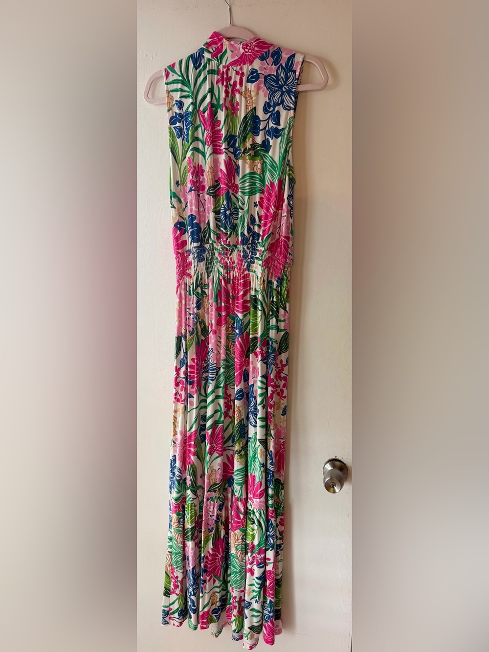 Lilly Pulitzer Pink, Green & Blue Floral Maxi Dress
